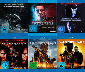 Terminator 1-6 (Teil 1+2+3+4+5+6) Uncut Edition (6-Blu-ray)