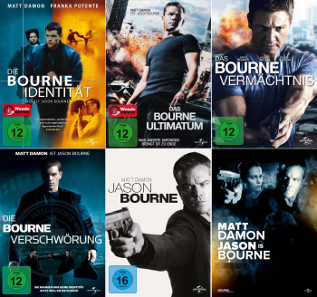 Die Bourne Collection - Jason + Identität + Vermächtnis + Verschwörung + Ultimatum (5-DVD)