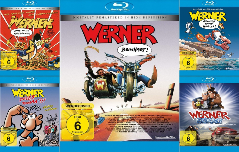 Werner 1 - 5: Beinhart, Das muss kesseln, Volles Rooäää, Gekotzt wird später, Eiskalt (5-Blu-ray)