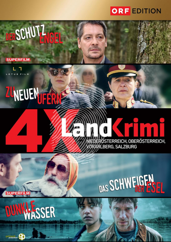 Landkrimi-Set 9 Dunkle Wasser + Das Schweigen der Esel + Zu Neuen Ufern + Der Schutzengel (4-DVD)