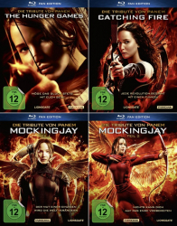 Die Tribute von Panem 1 + 2 + Mockingjay 3.1 + 3.2 Fan Edition (4-Blu-ray)