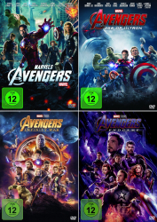 Marvel: Avengers 1-4 (1+2+3+4) The Avevengers + Age of Ultron + Infinity War + Endgame (4-DVD)