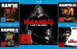 Rambo 1 - 3 Uncut (Digital Remastered) + John Rambo 4 + Last Blood 5 im Set (5-Blu-ray)