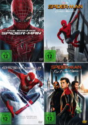 The Amazing: Spider-Man + The Amazing 2: Spider-Man (Rise of Electro) + Homecoming + Far From Home (4-DVD)