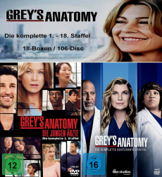 Greys Anatomy - Die komplette 1. - 18. Staffel (106-Disc / 18-Boxen)