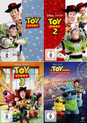 Toy Story 1-4 (Teil 1+2+3+4) Deutsche Originalware [DVD] Keine Box